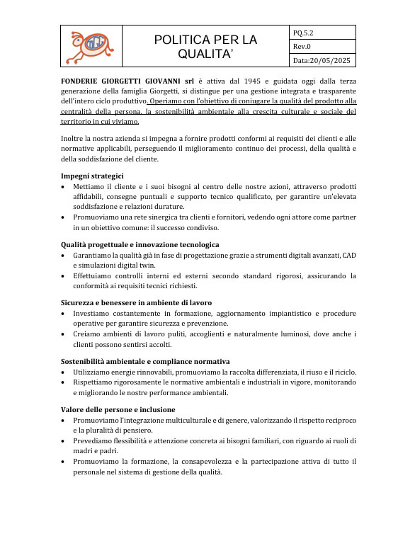 Giorgetti Politica Qualità 1 